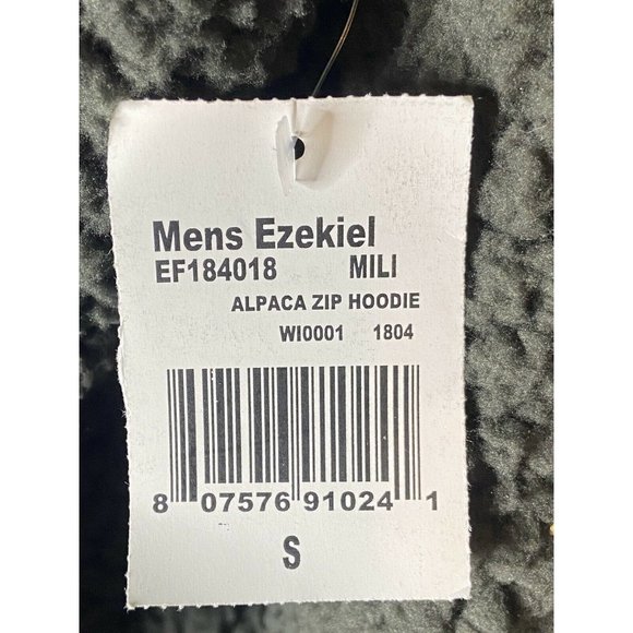EZEKIEL Men's Alpaca zip hoodie sz Small NWT - Picture 5 of 7
